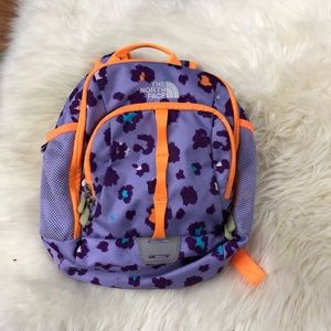 leopard print rucksack north face